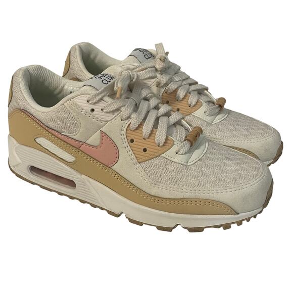 Nike Air Max 90 SE Running Shoes Sun Club DJ9997-101 Womens 9 Sail Arctic Orange - Picture 1 of 13